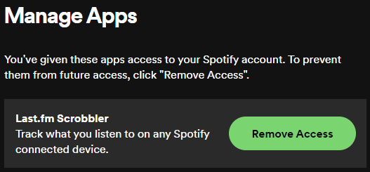 Shows the Last.fm Scrobbler in Spotify's apps.